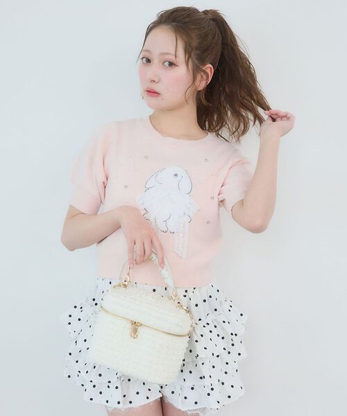 MAJESTIC LEGON（マジェスティックレゴン）の「リボン×キラキラうさぎニット（ニット/セーター・レディース・アイボリー/グレー/ピンク・MEDIUM）」の20枚目の写真