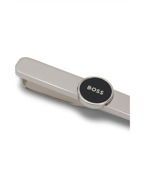 BOSS(ボス)の「ブラス ネクタイピン ラウンドロゴ ディテール(ネクタイピン・メンズ・ブラック・ONESIZE)」の3枚目の写真