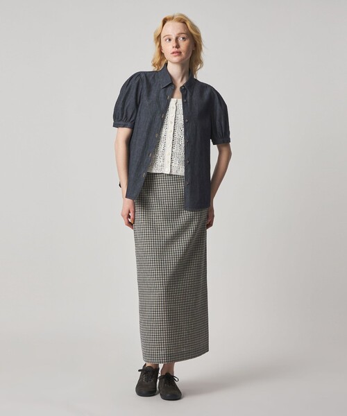 Steven Alan＞ライトオンスデニム パフスリーブ シャツ（シャツ