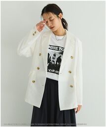 【日本製】シアーダブルブレストテーラードジャケット