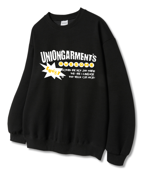 Union Garments(ユニオンガーメンツ)の「イレディア 裏毛 スウェットシャツ ブラック(スウェット・レディース・その他・L/XL/XXL)」の1枚目の写真