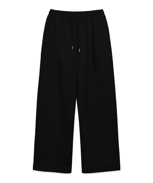 RANDOMOFF（ランダムオフ）の「[Unisex] BASIC LINE ONE TUCK WIDE SWEAT PANTS (2color)（スウェットパンツ・レディース・ブラック/グレー・SMALL/MEDIUM/LARGE）」の4枚目の写真