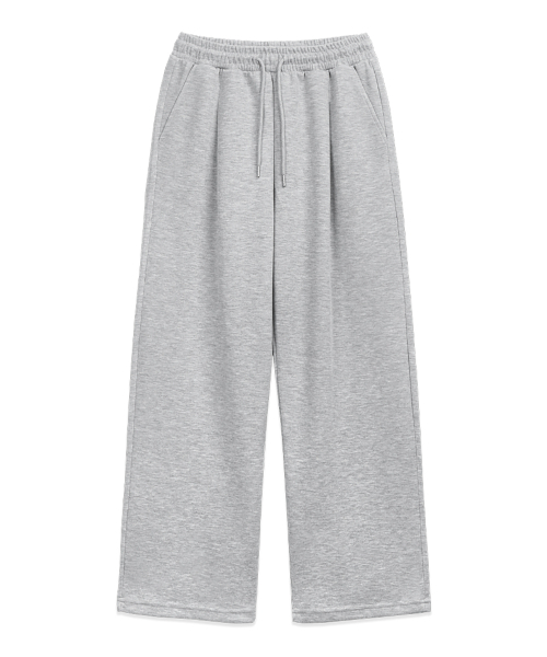 RANDOMOFF（ランダムオフ）の「[Unisex] BASIC LINE ONE TUCK WIDE SWEAT PANTS (2color)（スウェットパンツ・レディース・ブラック/グレー・SMALL/MEDIUM/LARGE）」の5枚目の写真