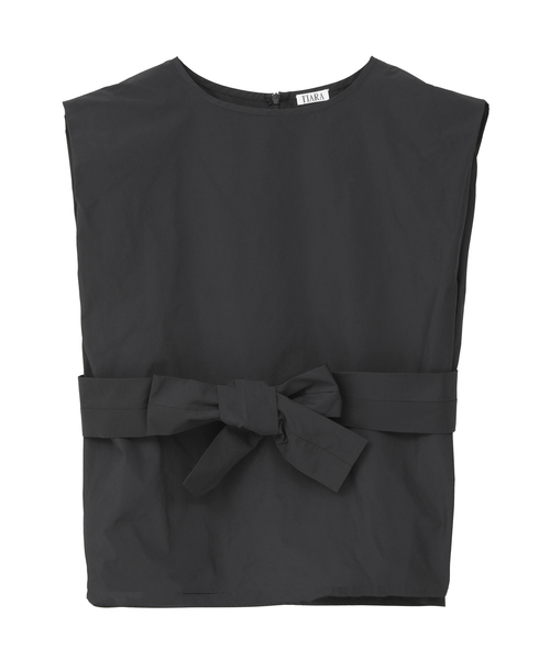 Tiara（ティアラ）の「リボンベルトブラウス（シャツ/ブラウス・レディース・ブラック/アイボリー・FREE）」の2枚目の写真