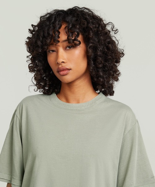 G-STAR(ジースター)の「Woven Mix Washed Relaxed T-Shirt/異素材ミックスウォッシュ加工リラックスTシャツ(Tシャツ/カットソー・レディース・グリーン系その他・X-SMALL/SMALL/MEDIUM)」の3枚目の写真