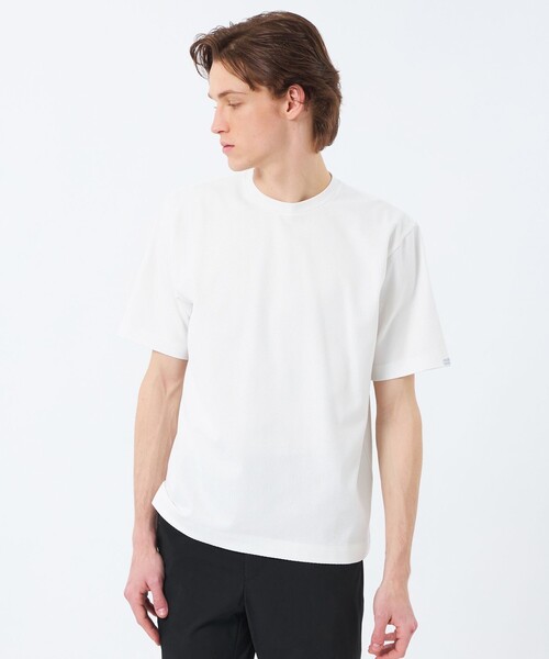 MACKINTOSH PHILOSOPHY(マッキントッシュ フィロソフィー)の「クルーネックTシャツ リンクスチェック(Tシャツ/カットソー・メンズ・チャコールグレー/グリーン系その他7/ホワイト/ネイビー・38/40)」の2枚目の写真
