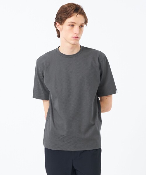 MACKINTOSH PHILOSOPHY(マッキントッシュ フィロソフィー)の「クルーネックTシャツ リンクスチェック(Tシャツ/カットソー・メンズ・チャコールグレー/グリーン系その他7/ホワイト/ネイビー・38/40)」の1枚目の写真