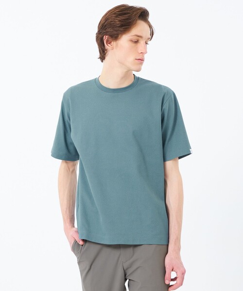 MACKINTOSH PHILOSOPHY(マッキントッシュ フィロソフィー)の「クルーネックTシャツ リンクスチェック(Tシャツ/カットソー・メンズ・チャコールグレー/グリーン系その他7/ホワイト/ネイビー・38/40)」の3枚目の写真