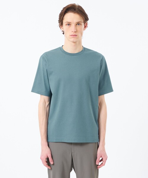 MACKINTOSH PHILOSOPHY(マッキントッシュ フィロソフィー)の「クルーネックTシャツ リンクスチェック(Tシャツ/カットソー・メンズ・チャコールグレー/グリーン系その他7/ホワイト/ネイビー・38/40)」の9枚目の写真