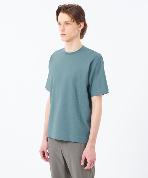 MACKINTOSH PHILOSOPHY(マッキントッシュ フィロソフィー)の「クルーネックTシャツ リンクスチェック(Tシャツ/カットソー・メンズ・チャコールグレー/グリーン系その他7/ホワイト/ネイビー・38/40)」の10枚目の写真