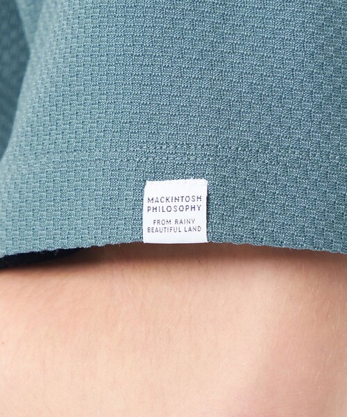 MACKINTOSH PHILOSOPHY(マッキントッシュ フィロソフィー)の「クルーネックTシャツ リンクスチェック(Tシャツ/カットソー・メンズ・チャコールグレー/グリーン系その他7/ホワイト/ネイビー・38/40)」の13枚目の写真