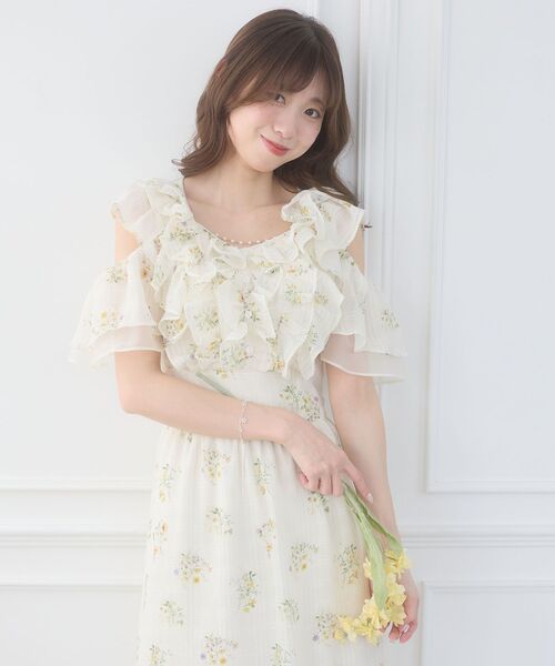 MAJESTIC LEGON（マジェスティックレゴン）の「バックレースアップマルチwayワンピ（ワンピース・レディース・ホワイト系その他2/グリーン系その他/ピンク系その他2・MEDIUM/SMALL）」の6枚目の写真