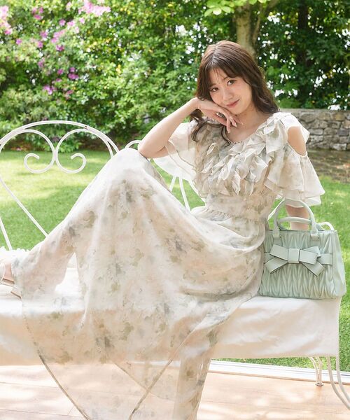 MAJESTIC LEGON（マジェスティックレゴン）の「バックレースアップマルチwayワンピ（ワンピース・レディース・ホワイト系その他2/グリーン系その他/ピンク系その他2・MEDIUM/SMALL）」の14枚目の写真