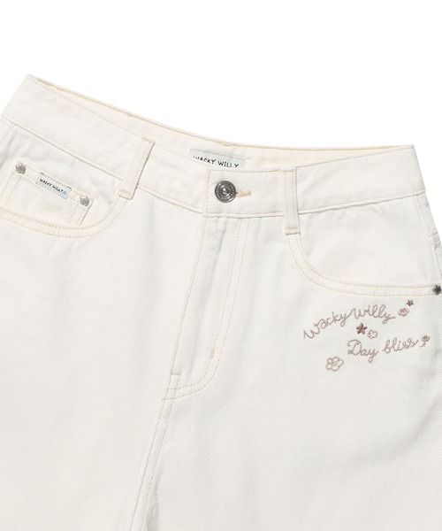 Wacky WiLLy（ワッキーウィリー）の「WOMEN'S DENIM SHORTS（デニムパンツ・レディース・ブルー/クリーム・SMALL/MEDIUM）」の5枚目の写真