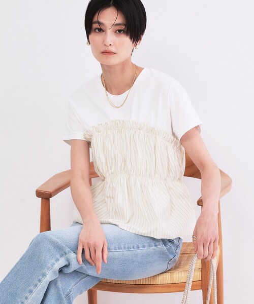 ビスチェドッキングTシャツ【洗濯機OK】（Tシャツ/カットソー