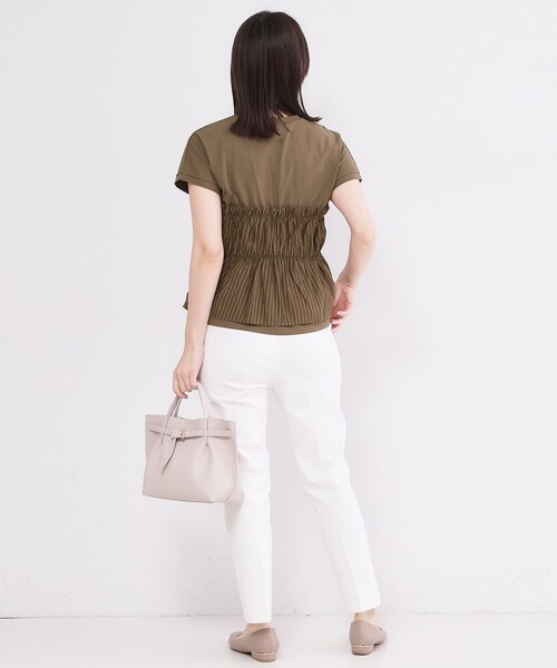 OPAQUE.CLIP（オペークドットクリップ）の「ビスチェドッキングTシャツ【洗濯機OK】（Tシャツ/カットソー・レディース・ブルー系9/ブラウン系その他5/アイボリー系4・40/38）」の10枚目の写真
