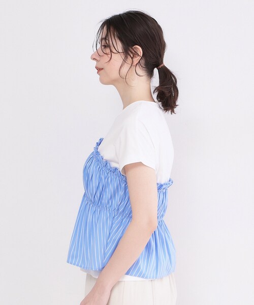 ♡かっぱのオーコ様ご確認♡約35cm◦11cmボネ無しお洋服ぴんく系♡ セール】ビスチェドッキングTシャツ【洗濯機OK】（Tシャツ/カットソー