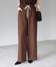 Bonjour Sagan（ボンジュールサガン）の「ウエストドロストコットンリネンパンツ（その他パンツ）」