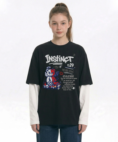 VANNWORKS（バンワークス）の「レイヤードINSTINCTロングスリーブ(VVLL0225)ブラック（Tシャツ/カットソー・レディース・その他・SMALL/MEDIUM/LARGE/X-LARGE）」の5枚目の写真