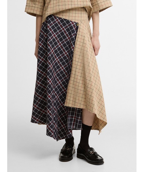 Barbour(バブアー)の「Dalburyタータン アシンメトリー スカート(レディース)(スカート・レディース・ベージュ・8/10)」の7枚目の写真