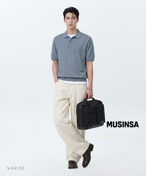 MUSINSA STANDARD（ムシンサスタンダード）の「ウォッシャブルスーピマコットンニットポロシャツ[スカイブルー]（ポロシャツ・メンズ・その他・MEDIUM/LARGE/X-LARGE/2XL/SMALL）」の9枚目の写真