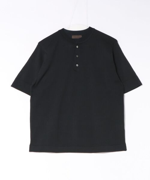 Rinascente(リナシェンテ)の「【Rinascente/リナシェンテ】Molesey ヘンリーネック サイドスリット ニット(ニット/セーター・メンズ・ブラック/グレイッシュベージュ/チャコールグレー/ホワイト/ダークブラウン/ライトグレー/インディゴブルー/ネイビー・SMALL/MEDIUM/LARGE/X-LARGE)」の10枚目の写真