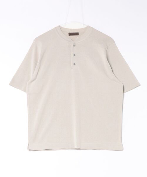 Rinascente(リナシェンテ)の「【Rinascente/リナシェンテ】Molesey ヘンリーネック サイドスリット ニット(ニット/セーター・メンズ・ブラック/グレイッシュベージュ/チャコールグレー/ホワイト/ダークブラウン/ライトグレー/インディゴブルー/ネイビー・SMALL/MEDIUM/LARGE/X-LARGE)」の12枚目の写真