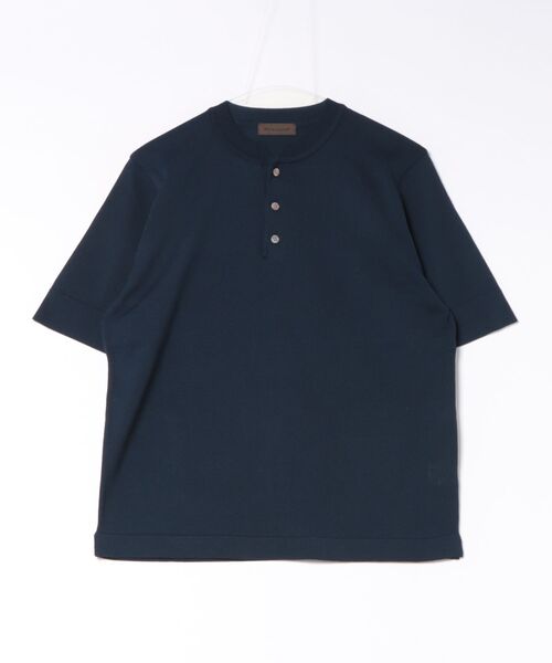 Rinascente(リナシェンテ)の「【Rinascente/リナシェンテ】Molesey ヘンリーネック サイドスリット ニット(ニット/セーター・メンズ・ブラック/グレイッシュベージュ/チャコールグレー/ホワイト/ダークブラウン/ライトグレー/インディゴブルー/ネイビー・SMALL/MEDIUM/LARGE/X-LARGE)」の15枚目の写真