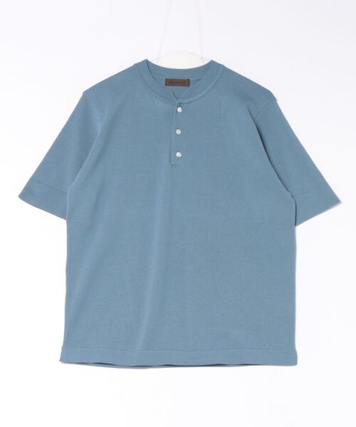 Rinascente(リナシェンテ)の「【Rinascente/リナシェンテ】Molesey ヘンリーネック サイドスリット ニット(ニット/セーター・メンズ・ブラック/グレイッシュベージュ/チャコールグレー/ホワイト/ダークブラウン/ライトグレー/インディゴブルー/ネイビー・SMALL/MEDIUM/LARGE/X-LARGE)」の16枚目の写真
