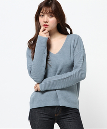 MOUSSY | Vneck KNIT TOPS(ニット/セーター)