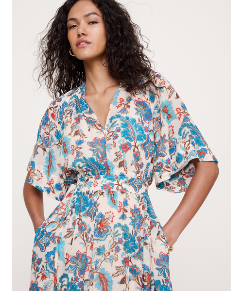 Banana Republic(バナナリパブリック)の「タイバック マキシワンピース(ワンピース・レディース・ブルー・XS/L/M/S)」の3枚目の写真