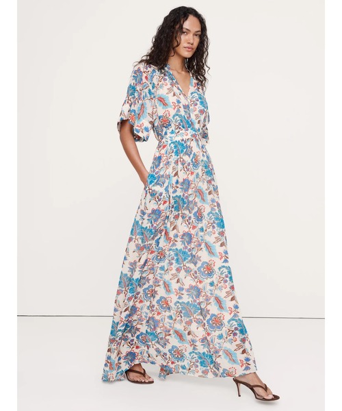 Banana Republic(バナナリパブリック)の「タイバック マキシワンピース(ワンピース・レディース・ブルー・XS/L/M/S)」の1枚目の写真