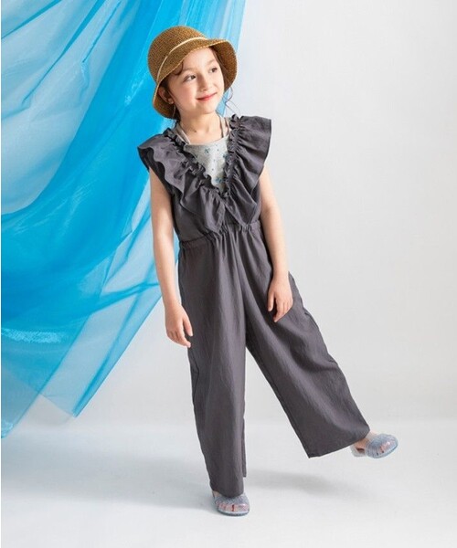 BRANSHES（ブランシェス）の「【プチレディ】マルチウェイサロペット（サロペット/オーバーオール・キッズ・ベージュ/サックスブルー/チャコールグレー・100/90/110/150/130/140/120）」の16枚目の写真