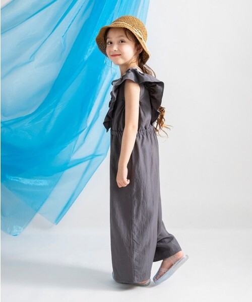 BRANSHES（ブランシェス）の「【プチレディ】マルチウェイサロペット（サロペット/オーバーオール・キッズ・ベージュ/サックスブルー/チャコールグレー・100/90/110/150/130/140/120）」の17枚目の写真