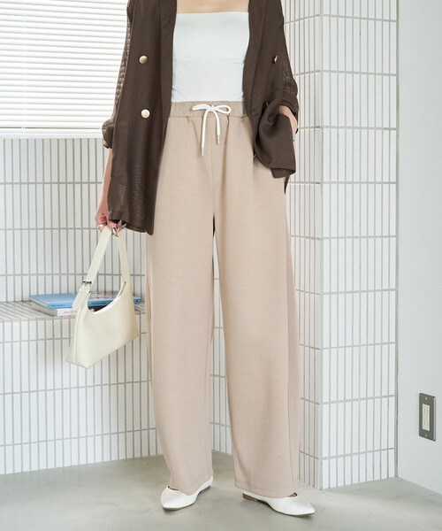 FREAK'S STORE(フリークスストア)の「限定展開 <接触冷感>ダンボール ワイド カーブ パンツ(その他パンツ・レディース・ブラック/グレー/ネイビー/ベージュ/ブラウン・MEDIUM/SMALL)」の17枚目の写真
