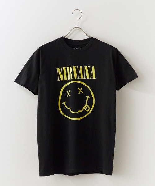NIRVANA（ニルヴァーナ）の「Nirvana Yellow Happy Face Unisex Black T Shirt 2026年 夏 夏服（Tシャツ/カットソー・メンズ・ブラック・S/M/L/XL）」の20枚目の写真