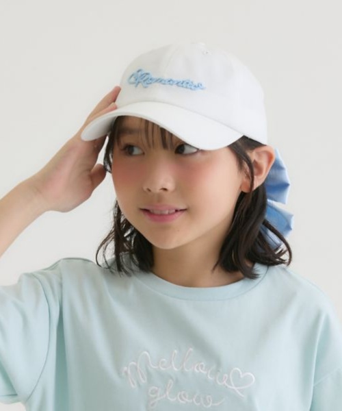 PINK-latte（ピンクラテ）の「ガーリーロゴキャップ（キャップ・キッズ・ホワイト/サックスブルー・F）」の14枚目の写真