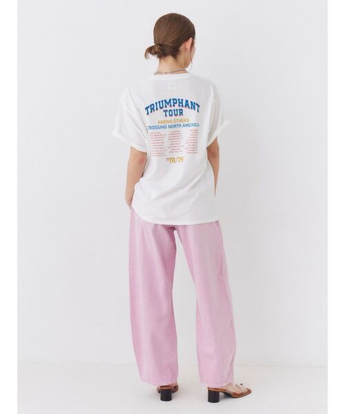 Ungrid（アングリッド）の「ツアーロゴルーズTee（Tシャツ/カットソー・レディース・チャコールグレー/オフホワイト/オレンジ・FREE）」の8枚目の写真
