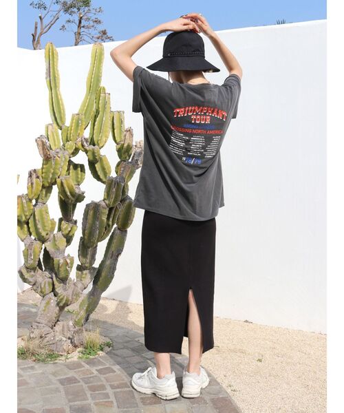 Ungrid（アングリッド）の「ツアーロゴルーズTee（Tシャツ/カットソー・レディース・チャコールグレー/オフホワイト/オレンジ・FREE）」の21枚目の写真