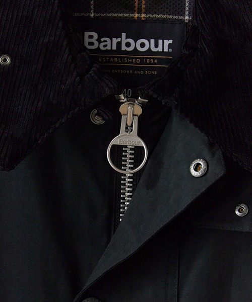 Barbour(バブアー)の「Barbour/バブアー transporter casual jacketTRANSPORT トランスポート ピーチスキン コットン ショートレングスブルゾン 2026年 夏 夏服 秋服(ブルゾン・メンズ・ブラック/グリーン・36/38/40)」の9枚目の写真