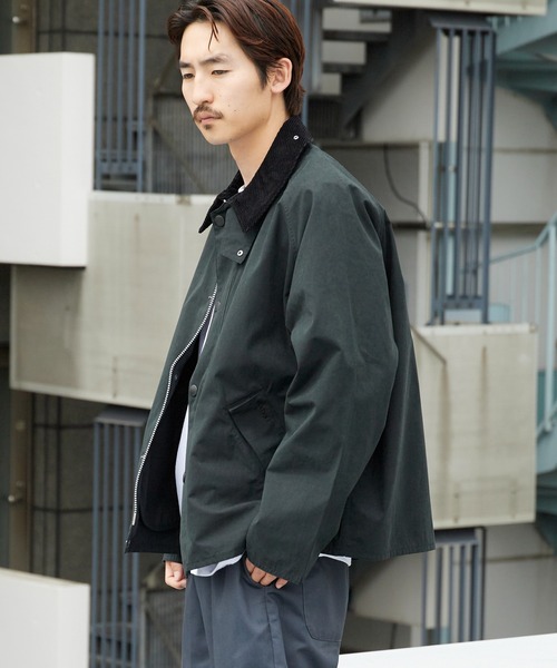 Barbour(バブアー)の「Barbour/バブアー transporter casual jacketTRANSPORT トランスポート ピーチスキン コットン ショートレングスブルゾン 2026年 夏 夏服 秋服(ブルゾン・メンズ・ブラック/グリーン・36/38/40)」の19枚目の写真