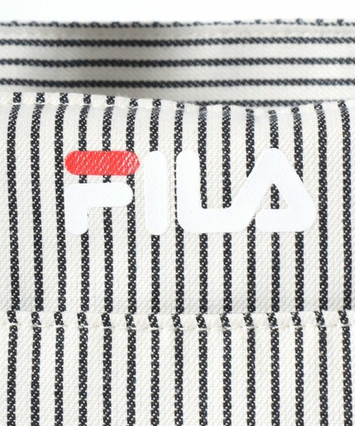 FILA（フィラ）の「FILA（フィラ）コットンキャンバス配色ミニトートバッグ/ランチトート/ワンポイントロゴプリント/無地 ストライプ（トートバッグ・レディース・ホワイト×ブラック/ブルー系その他・FREE）」の10枚目の写真