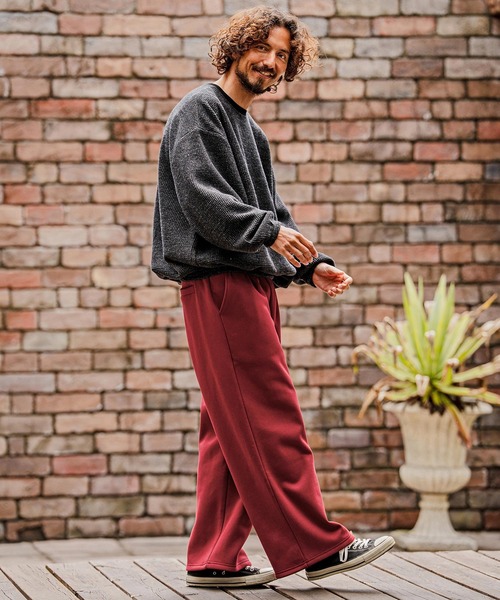 CAMBIO(カンビオ)の「mp15104-Fleece Lined Baggy Wide Sweat pants バギーワイドスウェットパンツ(A70826cmb)(スウェットパンツ・メンズ・ミックスグレー/ブラック/ネイビー/ベージュ/レッド系その他・L/M/S)」の16枚目の写真