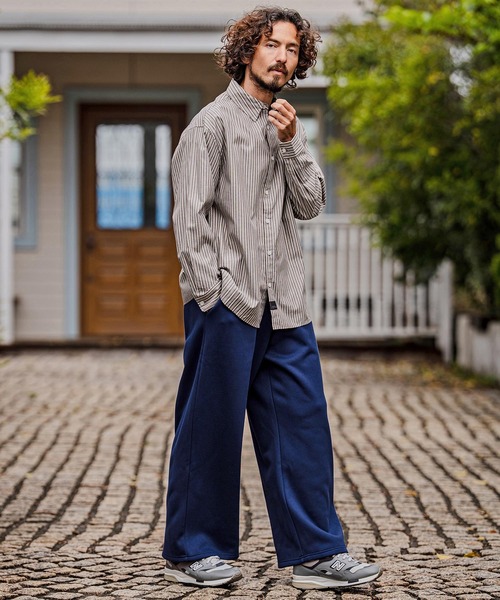 CAMBIO(カンビオ)の「mp15104-Fleece Lined Baggy Wide Sweat pants バギーワイドスウェットパンツ(A70826cmb)(スウェットパンツ・メンズ・ミックスグレー/ブラック/ネイビー/ベージュ/レッド系その他・L/M/S)」の20枚目の写真
