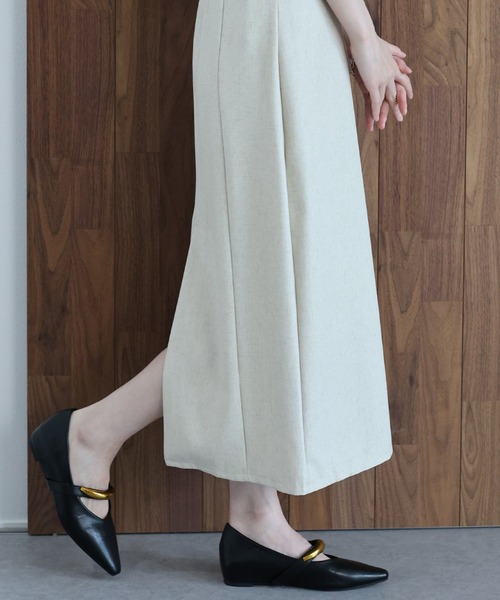 J by blue(ジェイバイブルー)の「《2サイズ展開》ベルト付きリネンタイトスカート(スカート・レディース・ブラック/ベージュ・LARGE/MEDIUM)」の8枚目の写真