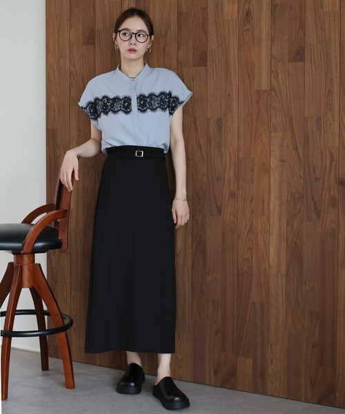 J by blue(ジェイバイブルー)の「《2サイズ展開》ベルト付きリネンタイトスカート(スカート・レディース・ブラック/ベージュ・LARGE/MEDIUM)」の9枚目の写真