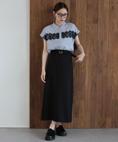 J by blue(ジェイバイブルー)の「《2サイズ展開》ベルト付きリネンタイトスカート(スカート・レディース・ブラック/ベージュ・LARGE/MEDIUM)」の10枚目の写真