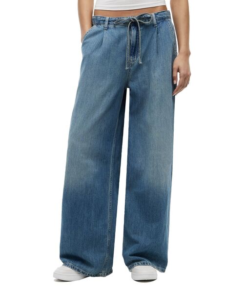 tommy jeans(トミー ジーンズ)の「ワイドシルエットデニムパンツ(デニムパンツ・レディース・インディゴブルー・25inch/27inch/26inch)」の1枚目の写真