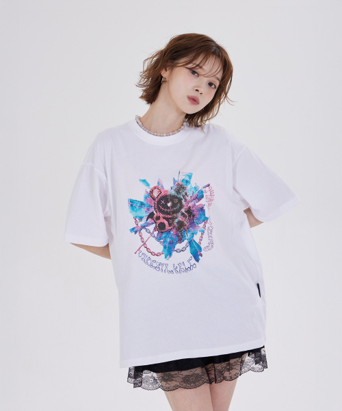 DYSFUNCT(ディスファンクト)の「UNWANTED BEARS T-SHIRT(WHITE)(Tシャツ/カットソー・レディース・その他・SMALL/MEDIUM/LARGE)」の1枚目の写真