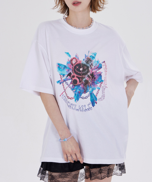 DYSFUNCT(ディスファンクト)の「UNWANTED BEARS T-SHIRT(WHITE)(Tシャツ/カットソー・レディース・その他・SMALL/MEDIUM/LARGE)」の4枚目の写真